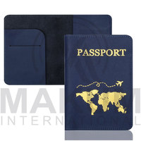 Porte-passeport unisexe léger et résistant à l'eau en cuir véritable MAKUM INTERNATIONAL, personnalisable pour les voyages