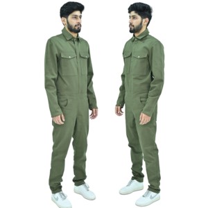 Overol de Trabajo para Hombre, Manga Larga, Estilo Mecánico, Algodón Twill, Uniforme de Taller, Multibolsillos, Ropa de Seguridad - Product Image 2