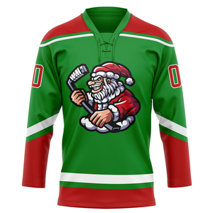 Maillot de hockey sur glace personnalisable pour homme, respirant, 100 % polyester, écologique, anti-plis, impression par sublimation, évacuation de l'humidité - Product Image 3