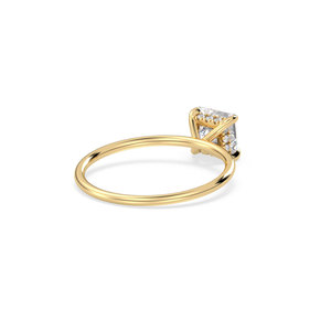 REYES Princess Cut 0.96 Carat Moissanite Hidden Halo <b>Ring</b> in <b>925</b> Sterling <b>Silver</b> Anniversary Gift Fine Jewelry For Women - Product Image 4
