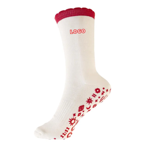 <b>Custom</b> LOGO Halloween <b>Grip</b> Crew <b>Socks</b> Embroidery Anti-Slip Breathable Cotton Yoga <b>Socks</b> for Women Adults Autumn - Product Image 5