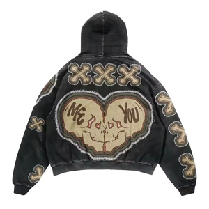 Sudadera con Capucha Extra Grande Personalizada Glory para Hombre, Estilo Punk con Bordado de Calidad Superior, 100% Algodón, Felpa, Manga Regular - Product Image 2