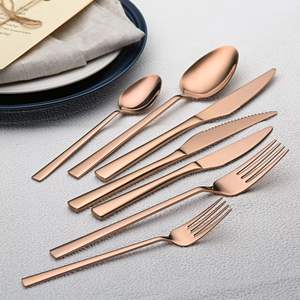 Ensemble de couverts de luxe en acier inoxydable gravé, fourchettes, cuillères et couteaux argentés, élégant service de table pour cuisine et salle à manger - Product Image 3