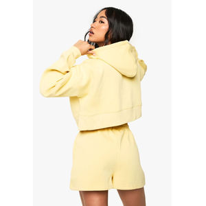Survêtements de sport personnalisés pour femmes avec logo, brodés, pantalon de sport, haut à capuche zippé à manches longues, ensemble deux pièces - Product Image 2