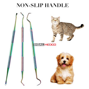 Raspador Dental para Perros, 3 Piezas, Acero Inoxidable, Doble Cabeza, Herramienta para Eliminar Sarro y Placa, Limpieza Profesional de Dientes para Mascotas - Product Image 4