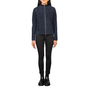 Vestes en cuir pour femmes, couleur claire, vêtements d'extérieur tendance, sur mesure, en cuir de vache véritable, veste en cuir pour femmes, couleur noire, fermeture éclair. - Product Image 4