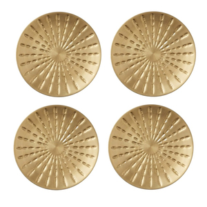 Ensemble de sous-verres en cuivre martelé de luxe avec support, logo personnalisé, sous-verres ronds en métal, sous-verres en gros à bon prix - Product Image 5