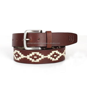 Custom Original Leather Horse Riding Equestrian Leather Sport <b>Belt</b> Argentinian Embroidery <b>Polo</b> Leather <b>Belt</b> <b>for</b> <b>Men</b> and Women - Product Image 3