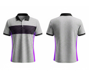 Wholesale Sublimation Polo Shirt Shield Pattern Quick Dry Fabric Durable Stitching for Men Women Youth Quick-Dry Dry-Fit Active - Product Image 3