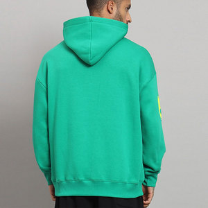 Sudadera Verde Extra Grande con Capucha y Cremallera para Hombre, de Algodón French Terry, Estilo Casual Urbano, de Secado Rápido, con Bolsillos, para Invierno - Product Image 2