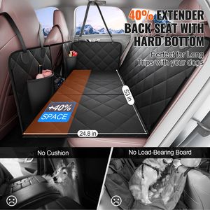 Housse de siège auto pour chien avec fond rigide 53"x24.8" en tissu Oxford, extension de siège arrière pour chiens, hamac pour chien - Product Image 2
