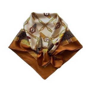 handmade Bandana <b>Scarf</b> Custom logo Size Low MOQ Luxury Square Digital Printed <b>Head</b> Hair Covers Good Quality Women <b>Scarf</b> - Product Image 1