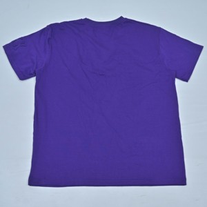 <b>Purple</b> Men Embossed Logo Short Sleeve O-Neck <b>T</b>-<b>Shirt</b> Regular Fit Casual Short Sleeve Jersey Cotton Heavyweight Fashion <b>T</b>-<b>shirts</b> - Product Image 5
