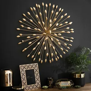 Art mural circulaire en métal artisanal avec motif mandala pour la décoration esthétique de la maison, idéal pour le yoga et la spiritualité, grand format - Product Image 3