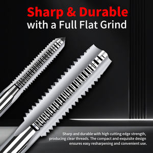 Jeu de tarauds à main HSS norme JIS 3 pièces M3 M6 M8 M10 M12 à cannelures droites 6542 Outils de filetage - Product Image 2