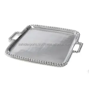 <b>Antique</b> Copper Metal Tray Artistic Minimalist Metal Tray for Modern Interior Design Areas Handmade Made by Zahid Exports - Product Image 1