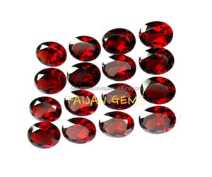 AAA Grade Natural Red <b>Garnet</b> Faceted Gemstone High Quality Oval Shape Calibrated Sizes Loose Gemstones for Jewellery Making - Product Image 3