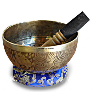 Superbe ensemble de 7 bols chantants de l'Himalaya en aluminium poli, écologiques, pour la méditation sonore, différentes tailles - Product Image 3