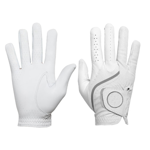 Gants de golf respirants en cuir véritable avec fermeture à enfiler, antidérapants, fabriqués en cuir véritable. - Product Image 1