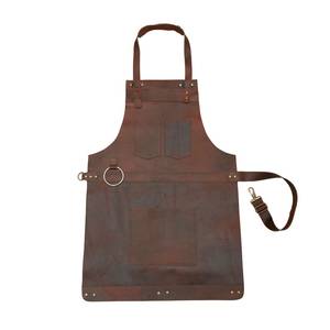 Personalized Full Grain Handmade Leather Bib Apron Sleeveless Reusable Adjustable Comfortable Baking Mats Apron - Product Image 4