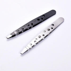 Pince à épiler professionnelle pour extensions de sourcils en acier inoxydable légère, pour l'épilation des sourcils, avec pointe droite et pointes en fibre, parfaite - Product Image 2