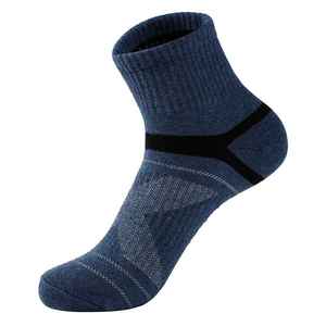 Calcetines de Tobillo para Hombre, Transpirables, Tejidos, con Patrón Geométrico, Deportivos, de Algodón, Poliéster y Elastano, para Primavera, 5 Pares - Product Image 3