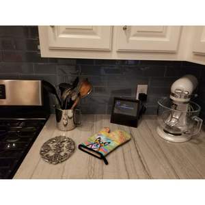 Boston Terrier Hippie Dawg gant de four épais gant de cuisine résistant à la chaleur pour protéger les mains pendant la cuisson avec des casseroles chaudes - Product Image 3
