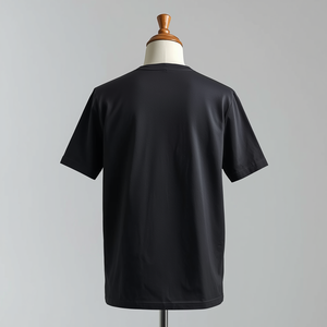 T-shirt d'été pour homme en pur coton, coupe ample, grande taille, manches courtes, style vintage, décontracté, basique, avec personnalisation OEM ODM - Product Image 3
