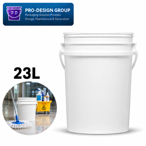 23L Cleaning <b>Bucket</b> <b>with</b> Handle and Flat <b>Lid</b> for Cleaning Products, ISO 9001 Manufacturer - Product Image 1
