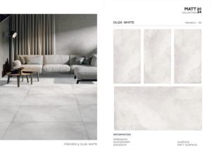 Azulejos de porcelana de superficie mate preferidos por arquitectos, tamaño 60x120cm, 600x1200mm, 24x48, para áreas elegantes de paredes y pisos interiores. - Product Image 4