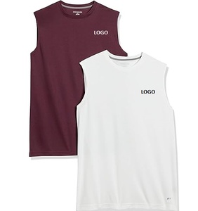 Men's 100% Cotton Sleeveless <b>Tank</b> <b>Top</b> Breathable Quick Dry <b>Knitted</b> Vest Casual Gym Workout Wear - Product Image 2