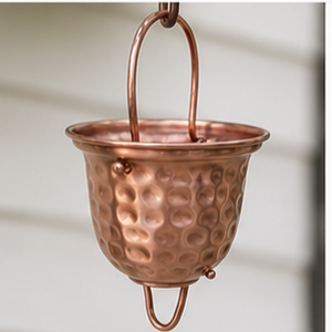 ชุดถังแขวนโซ่ทองแดงสำหรับตกแต่งสวนกลางแจ้ง สไตล์เรียบง่าย - Product Image 3