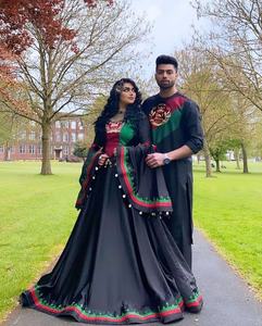 New Latest Arrival Red Color Embroidered Dress With Couple <b>Matching</b> Vest Afghan Vintage Formal Dresses - Product Image 2