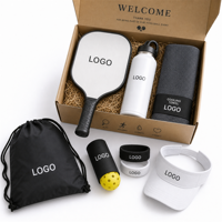 Pickleball evenement giveaway kit met aangepast logo: racket, fles, koelhanddoek, trekkoordtas, pet, sportartikelen groothandel voor clubs