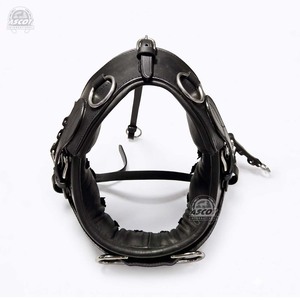 Custom Miniature Team pair <b>harness</b> set in leather Horse driving <b>Harness</b> with french collar <b>black</b> brown - Product Image 3