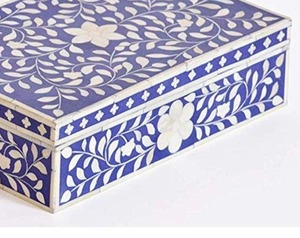 Caja de almacenamiento con incrustaciones de hueso, diseño de mosaico hecho a mano, para joyas, accesorios, regalos y decoración del hogar, la más vendida, en venta. - Product Image 2