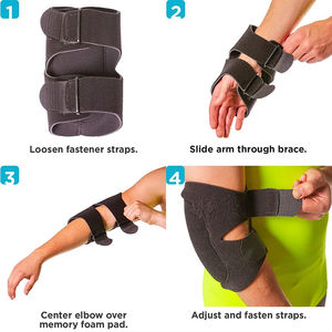 Accesorios de seguridad deportivos, protector de codo con acolchado duradero, soporte para práctica deportiva, protector de codo ligero y transpirable - Product Image 5