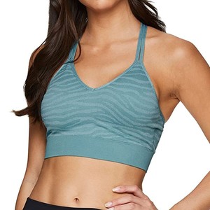Sujetador deportivo negro sin costuras para mujer Harry Johnson, espalda cruzada, cuello redondo, soporte medio, transpirable, ecológico y ligero para yoga - Product Image 3