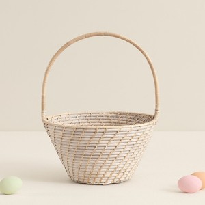 Rattan easter <b>egg</b> holder basket good quality hand-weaving gift & flower display <b>storage</b> baskets - Product Image 1