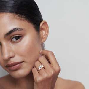 14K Gold IGI Certified Oval & Radiant Cut <b>Two</b> <b>Stone</b> Lab Grown Diamond Toi Et Moi <b>Ring</b> Custom Handmade Luxury Engagement <b>Ring</b> RTS - Product Image 4