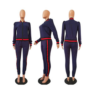Conjunto Deportivo de Dos Piezas para Mujer, Chaqueta de Manga Larga con Cierre Completo, Pantalones Jogger Ajustados, Ropa Deportiva Informal - Product Image 5