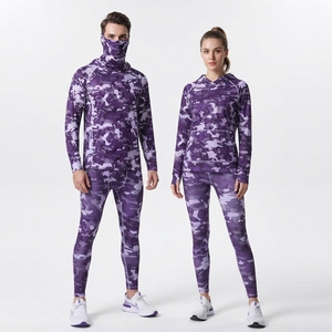 Haut de protection solaire à manches longues et col zippé, motif uni, logo personnalisable, pour la course, la pêche et les loisirs - Product Image 2