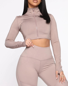 Seamless Breathable Plus Size Yoga Set Women 3 Piece High Waist Leggings <b>Crop</b> <b>Top</b> Full Length <b>Mesh</b> Panel Eco-Friendly Quick Dry - Product Image 4