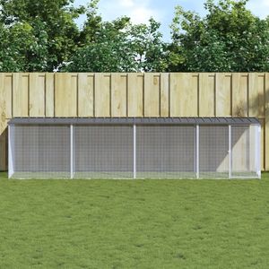 Jaula Grande para Pollos de Acero Galvanizado, Resistente, Color Antracita, Casa para Animales - Product Image 1