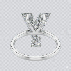 แหวนตัวอักษร Y ดีไซน์หรูหรา ประดับเพชร IGI Certified Lab Grown Diamond ทองคำแท้เคลือบเงาบนเงินแท้ 925 - Product Image 1