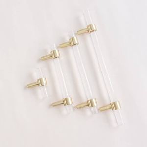 Hot Selling Most Design Acrylic Brass Door Handle Handmade Product Luxury Acrylic Home Furniture Handle Cabinet Handles Drawer - Product Image 5