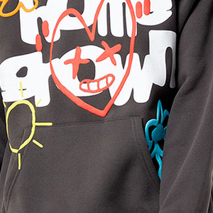 Nouveau sweat à capuche unisexe élégant avec logo personnalisé imprimé en relief, 100 % coton épais, entièrement personnalisable avec impression en relief - Product Image 4