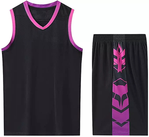 Maillots de basket respirants en mesh, maillots d'équipe de basket à séchage rapide, vêtements de sport personnalisés avec lettres et numéros - Product Image 2