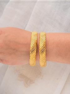 Gold Plated Elegant Women's Classic Wedding <b>Bangles</b> GDTC Certified Jewelry <b>Bangle</b> <b>Bracelets</b> - Product Image 3