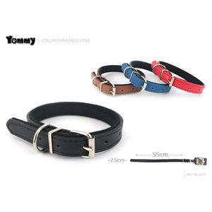 Collier pour chien Yommy 60cm, style cuir noir, réglable - Product Image 3